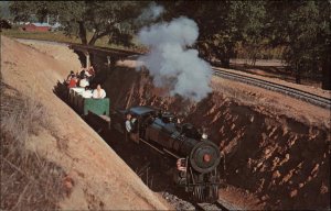 Calistoga Steam Railroad Miniature RR Train Napa Valley CA Postcard