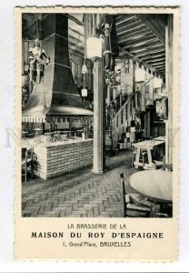 415660 BELGIUM BRUXELLES Brasserie Maison du Roy d'Espaigne Vintage postcard