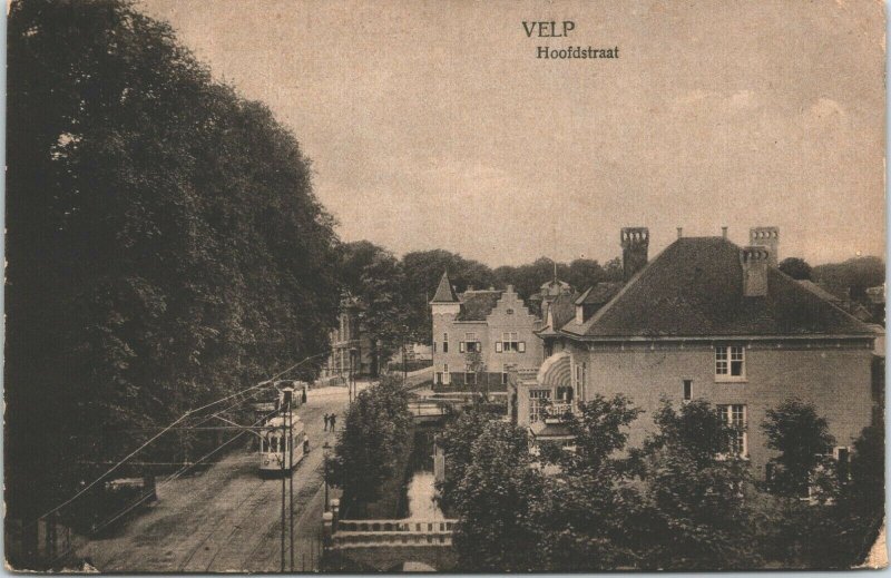 Netherlands Velp Hoofdstraat Vintage Postcard 01.44