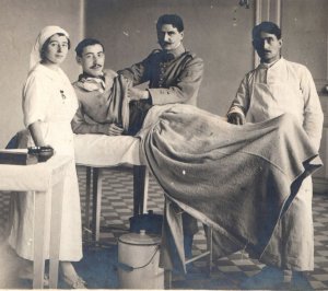 WWI Soldier Nurse Doctor Medical Hospital RPPC Real Photo Postcard