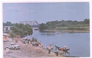 Imported Gondola Wabash River Clinton Indiana postcard