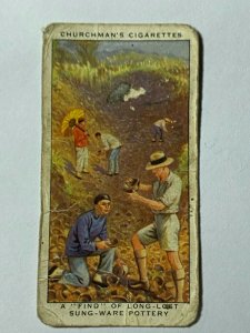 CIGARETTE CARD - CHURCHMAN TREASURE TROVE #43 SUNG WARE POTTERY  (UU302) 