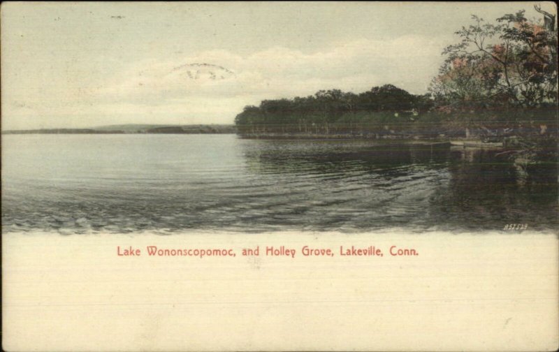 Lakeville CT Holley Grove & Lake c1910 Postcard