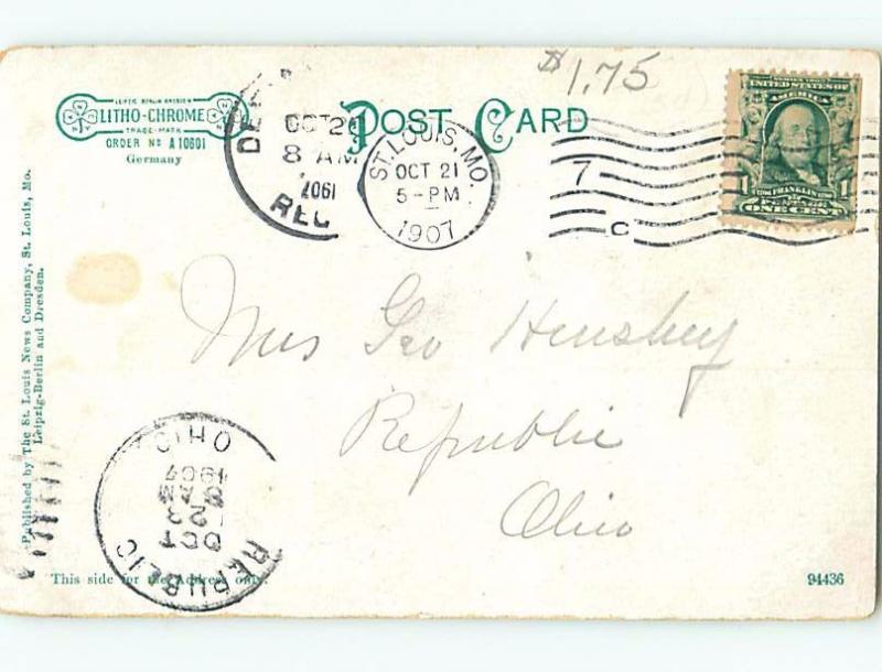 Pre-1907 WILLIAM SHAKESPEARE STATUE St. Louis Missouri MO A2181