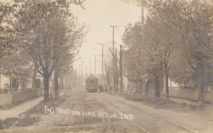 Acton & Wanamaker I&C Traction Line Indiana Old Tram USA Postcard