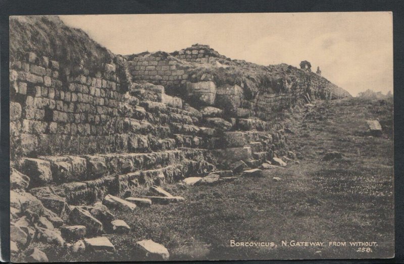 Northumberland Postcard - Borcovicus, North Gateway From Without  RS12873