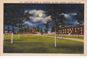 Georgia Gainesville Night-Time Scene Of Riverside Military Academy