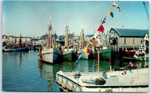 Postcard - Boats Flags Harbor Scenery