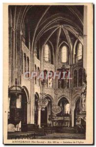 Abundance - Interior of & # 39Eglise - Old Postcard