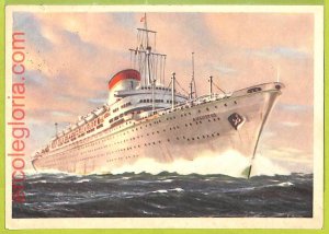 af7428 - BRASIL - VINTAGE POSTCARD Ansichtskarten - 1954 SHIP Augustus Navi