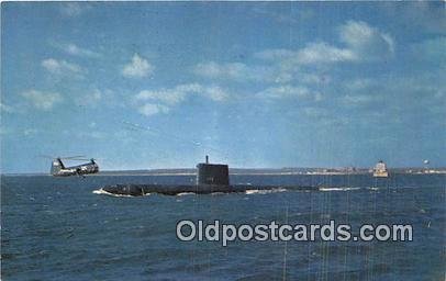 Submarine - USS Nautilus New London Harbor Ship 1958 