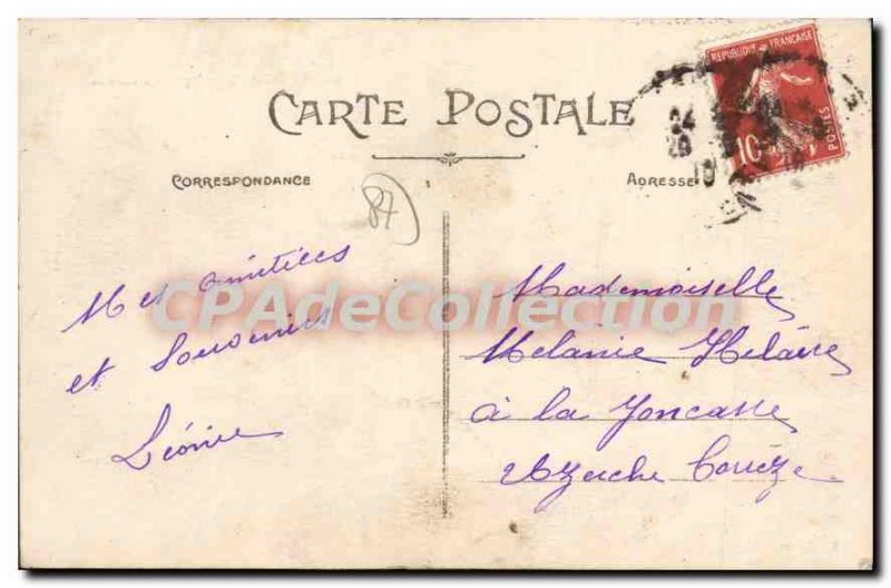 Postcard Old Square Jourdan Limoges