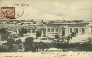 malta, MDINA NOTABILE, Museum Station (1904) Modiano 6663, Postcard