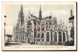 Old Postcard Nancy overview of Saint-Epvre Bsilique Work Morey 1863 1875