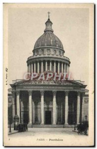 Old Postcard Paris Pantheon