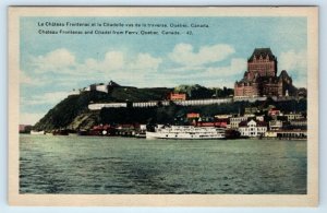 Le Chateau Frontenac et la Citadelle vus de la traverse QUEBEC CANADA Postcard