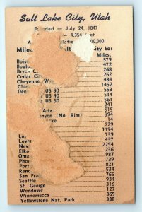 c1950s Salt Lake City, Utah Western Motor Lodge Business Card Linen Photo C25