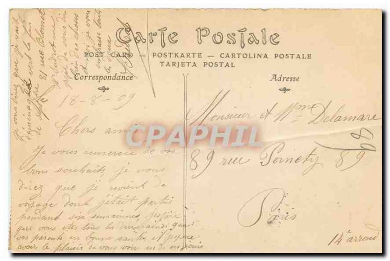 Old Postcard Paris Buttes Chaumont Park Gateway