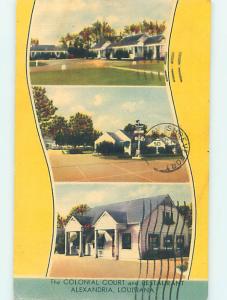 Linen COLONIAL COURT MOTEL AND RESTAURANT Alexandria Louisiana LA M6141