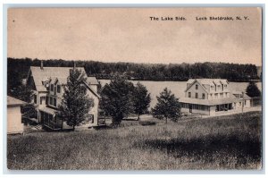 c1910 Lake Side Houses View Loch Sheldrake New York NY Vintage Antique Postcard