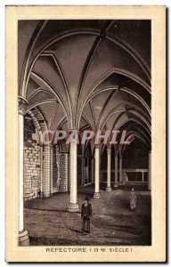 Old Postcard Mont Saint Michel Refectory (13th)