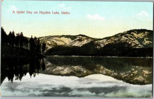 A Quiet Day on Hayden Lake ID Vintage Postcard B80