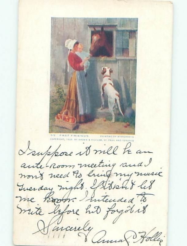 Divided-Back DOG SCENE Great Postcard AA9362