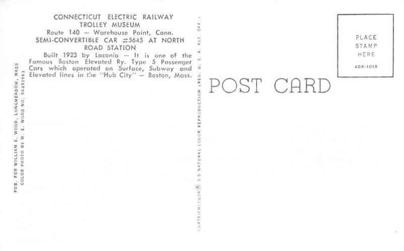 Connecticut Electric Railway Trolley Museum Warehouse Point, Connecticut, USA...