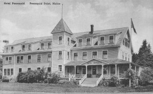 HOTEL PEMAQUID Pemaquid Point, Bristol, Maine c1920s Albertype Vintage Postcard