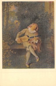 Man playing Guitar Jean Anttoine Watteau Le Mezzetin Music Related Unused 