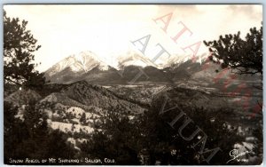 c1950s Salida, CO RPPC Snow Angel of Mt. Shavano Real Photo Sanborn W-1941 A164