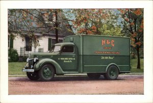 H&C Coffee Delivery Truck Roanoke Virginia VA 1940s-50s Postcard