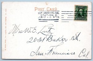 1906 DOHENY RESIDENCE CHESTER PLACE LOS ANGELES CALIFORNIA ANTIQUE POSTCARD 