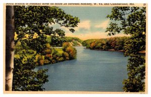 Postcard WATER SCENE Romney West Virginia WV AR6772