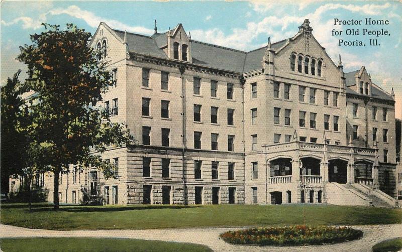 1907-1915 Postcard; Proctor Home for Old People, Peoria IL Wheelock &Co Unposted