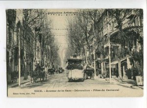 3037555 FRANCE Carnival Nice Avenue Gare Decoration Vintage PC