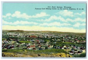 c1940 Famous Coal Mining Center Lincoln Rock Springs Wyoming WY Vintage Postcard