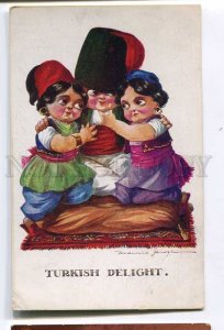 3052599 TURKEY Kids BELLY DANCERS by SPURGIN vintage PC