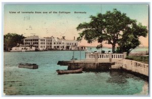 Bermuda Postcard View of Inverurie from One of Cottages 1931 Handcolored