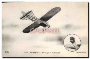 Old Postcard Jet Aviation Bleriot monoplane on Aubrun