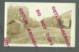 Strawberry Point IOWA RPPC c1910 MAIN STREET nr Manchester Elkader Oelwein NE IA