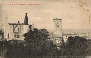 CPA Ile de RÉ-St-MARTIN-Ruines de l'Église (45395)