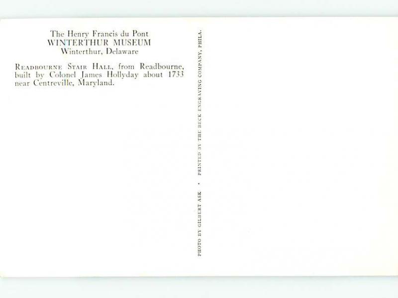 Unused Pre-1980 MUSEUM SCENE Winterthur - By Wilmington Delaware DE hs9711@