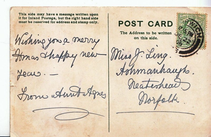 Genealogy Postcard - Family History - Ling - Neateshead - Norfolk   1077