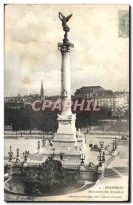 Old Postcard Bordeaux Girondins Monument