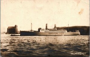 RPPC Postcard SS Stavangerfjord Ocean Liner Steamer Norway to US RARE ~1920 M59