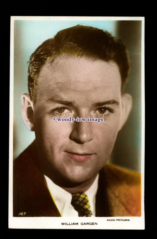 b6460 - Film Actor - William Gargen No.187 - Radio Pictures - postcard