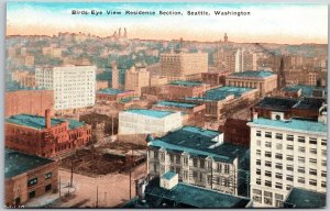 Seattle Washington WA, Birds-Eye View of Residence Section, Vintage Postcard
