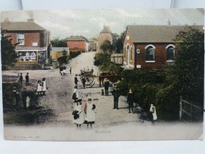 Vintage Postcard Westend School Children in Street Nr Village Grocers c1900