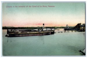 La Boca Panama Postcard Clapets at the Entrance of Canal c1910 Unposted